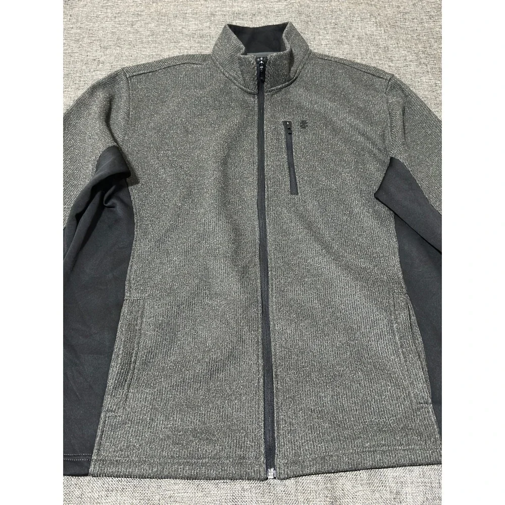 IZOD Mens XL Full Zip Jacket Advantage Performance Stretch Gray